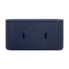 63 Vertical Striped Door Storage Cabinet with Adjustable Shelves