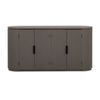 63 Vertical Striped Door Storage Cabinet with Adjustable Shelves
