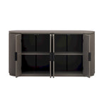 63 Vertical Striped Door Storage Cabinet with Adjustable Shelves