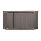 63 Vertical Striped Door Storage Cabinet with Adjustable Shelves