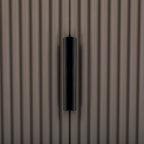 63 Vertical Striped Door Storage Cabinet with Adjustable Shelves