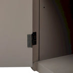 63 Vertical Striped Door Storage Cabinet with Adjustable Shelves