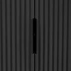 63 Vertical Striped Door Storage Cabinet with Adjustable Shelves