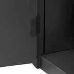 63 Vertical Striped Door Storage Cabinet with Adjustable Shelves