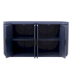 63 Vertical Striped Door Storage Cabinet with Adjustable Shelves