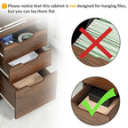 3 Drawer Office Storage Cabinet, Under Desk Cabinet with Wheels for Bedroom, Living Room, Brown Wood Grain