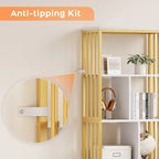 Modern Bookshelf with Drawers - N/A