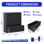 Lateral File Cabinet 3 Drawer,Filing Cabinet with Lock, Lockable File Cabinet for Home Office, Locking Metal File Cabinet