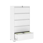5 Drawer Metal Lateral File Cabinet,Filing Cabinet with Lock,Lockable File Cabinet for Home Office,Locking Metal File Cabinet