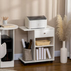 Rolling File Cabinet Cart,Mobile Printer Stand with Adjustable Shelf,Drawer and CPU Stand