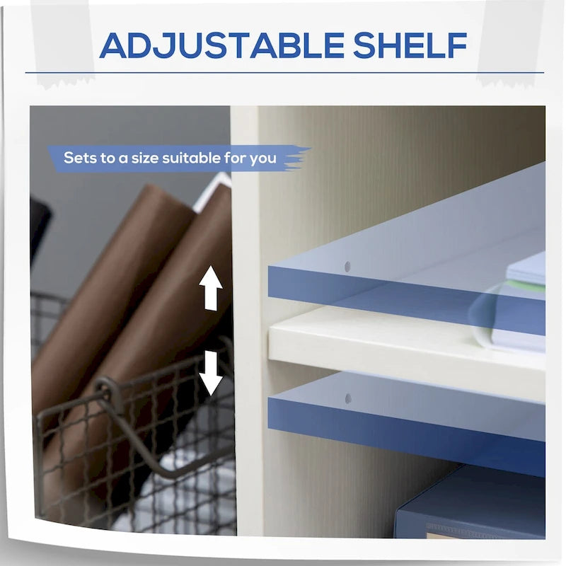 Rolling File Cabinet Cart,Mobile Printer Stand with Adjustable Shelf,Drawer and CPU Stand