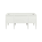 Contemporary Half-Pedestal Desk, Office Desk, Accent Desk, White