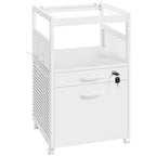Yaheetech Office File Cabinet with Open Storage Shelf Mobile File Cart