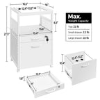 Yaheetech Office File Cabinet with Open Storage Shelf Mobile File Cart