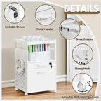 Yaheetech Office File Cabinet with Open Storage Shelf Mobile File Cart