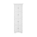 Modern Tall Bathroom Storage Cabinet with Doors and 4 Shelves for Living Room, Kitchen, Office, Bedroom