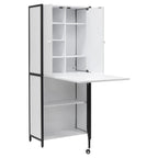 Craft Armoire with Folding Desktop for Crafts, Sewing, Home or Office