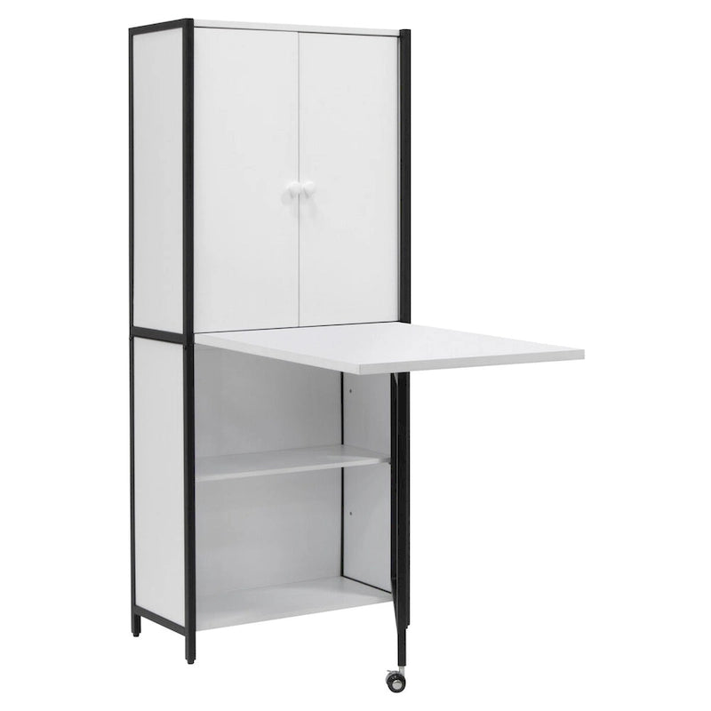 Craft Armoire with Folding Desktop for Crafts, Sewing, Home or Office