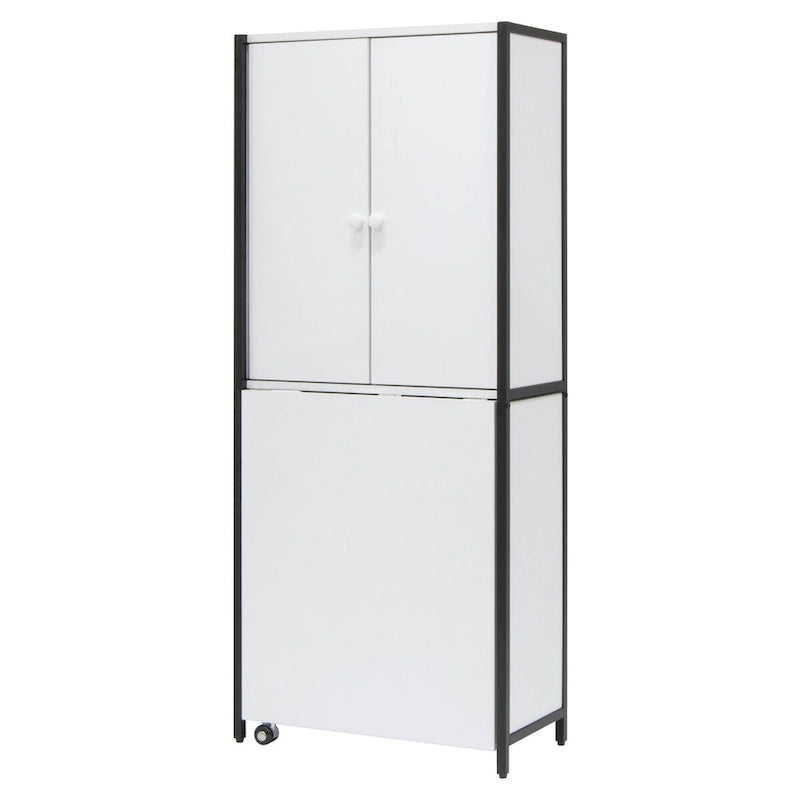 Craft Armoire with Folding Desktop for Crafts, Sewing, Home or Office