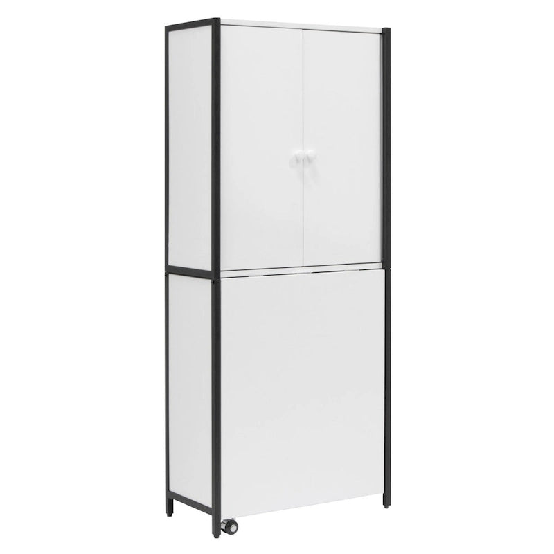 Craft Armoire with Folding Desktop for Crafts, Sewing, Home or Office