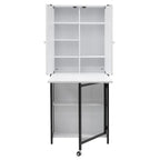 Craft Armoire with Folding Desktop for Crafts, Sewing, Home or Office