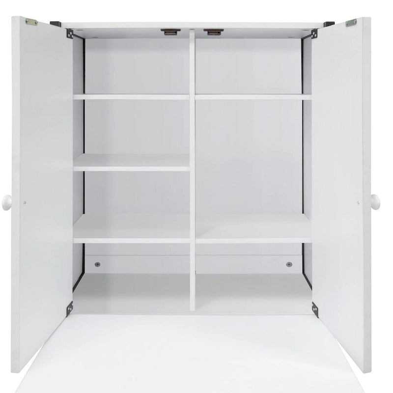 Craft Armoire with Folding Desktop for Crafts, Sewing, Home or Office