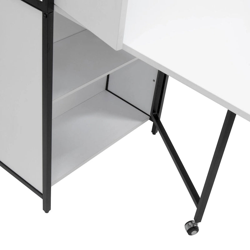 Craft Armoire with Folding Desktop for Crafts, Sewing, Home or Office