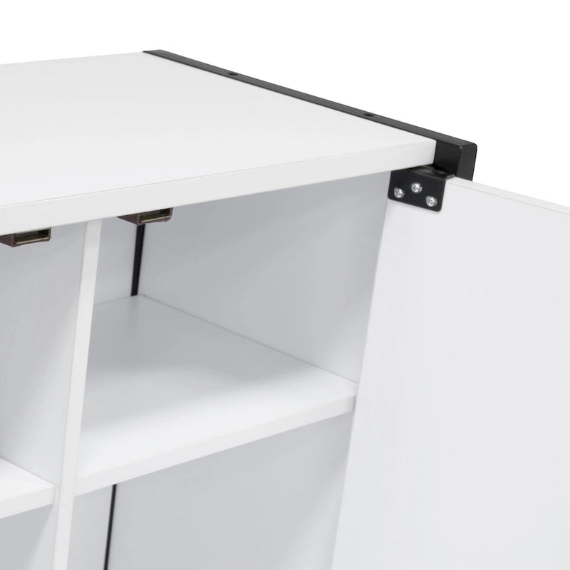 Craft Armoire with Folding Desktop for Crafts, Sewing, Home or Office