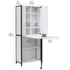 Craft Armoire with Folding Desktop for Crafts, Sewing, Home or Office