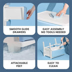 4 Drawer Wide Storage Drawer