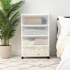 4 Drawer Wide Storage Drawer