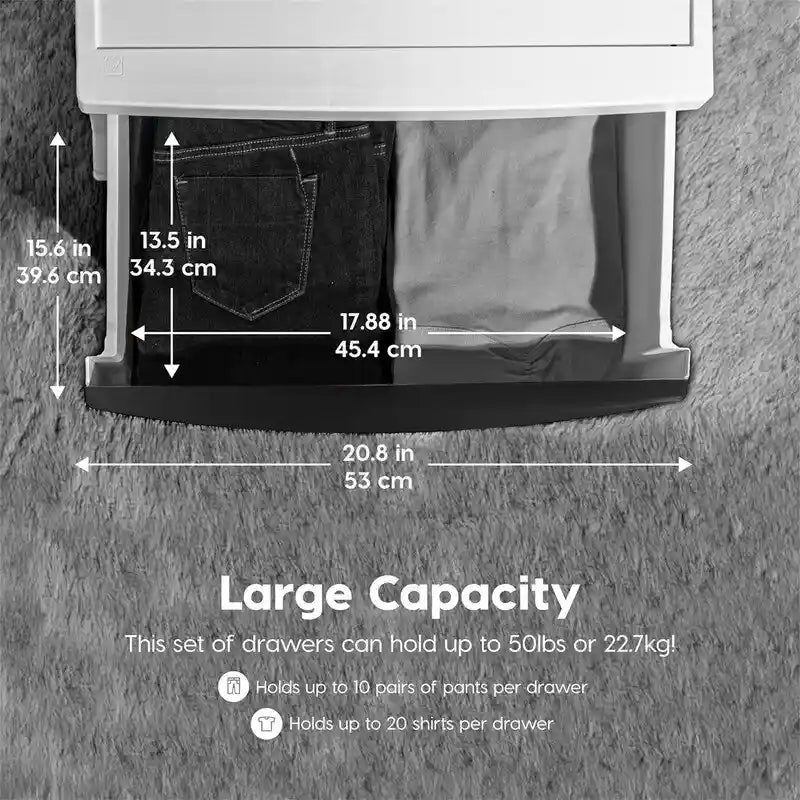4 Drawer Wide Storage Drawer