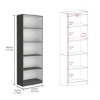 Kenyon 74 Wide 5-Shelf Double Cabinet Bookcase Set of 3