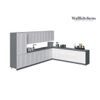 Kitchen Regal Collection White Matte Color Base Size 13Ft Wide - 156x127