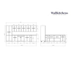 Kitchen Regal Collection White Matte Color Base Size 13Ft Wide - 156x127