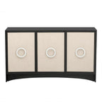 Curved Design Storage Cabinet with Adjustable shelves for Living rooms