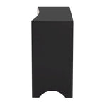 Curved Design Storage Cabinet with Adjustable shelves for Living rooms