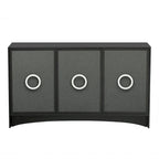 Curved Design Storage Cabinet with Adjustable shelves for Living rooms
