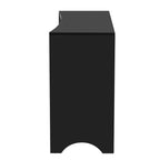 Curved Design Storage Cabinet with Adjustable shelves for Living rooms