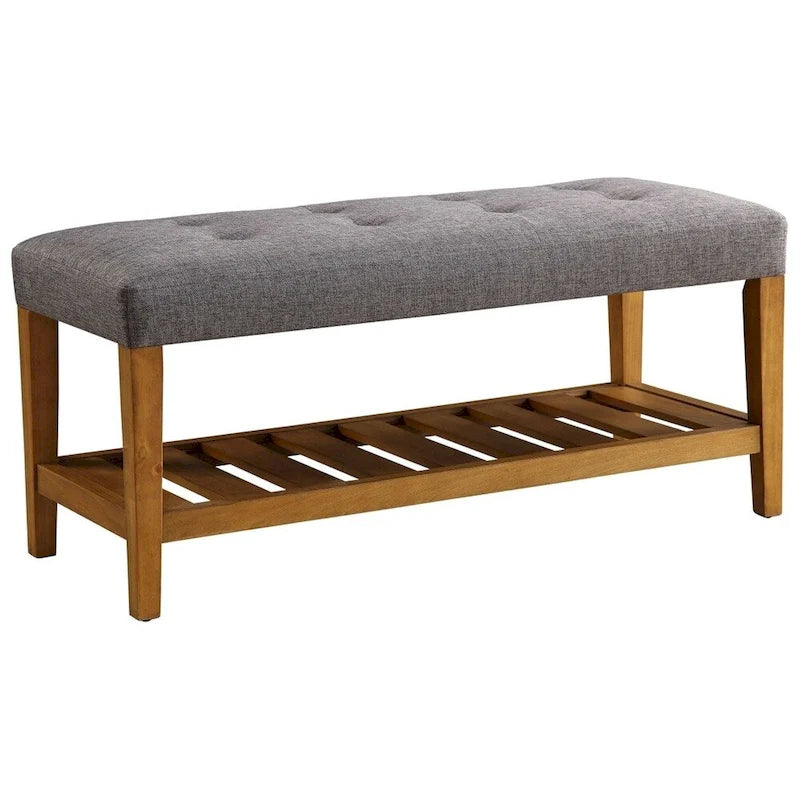 Wooden Bench, Gray & Oak
