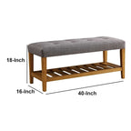Wooden Bench, Gray & Oak