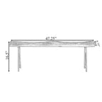 Rustic Carved Wood Natural Log Accent Bench