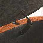 Storage Ottoman Bench Upholstered Storage Bench End of Bed Stool w/Safety Hinge