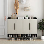 Shoe Cabinet with 4 Doors Large Modern Shoe Storage Organizer Cabinet with Adjustable Shelves