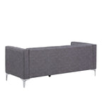 Morden Fort Modern 2 Pieces Sofa Set Loveseat and Sofa Couch with Technology Fabric and Metal Legs