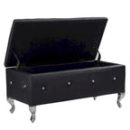PU Leather Upholstered Ottoman with Storage