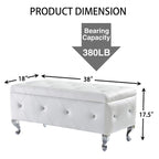 PU Leather Upholstered Ottoman with Storage