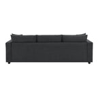 Modern Sectional Sofa,L-shaped Couch Set with 2 Free pillows,4-seat Polyester Fabric Couch Set with Convertible Ottoman