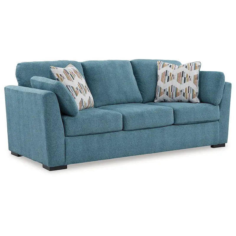 Signature Design by Ashley Keerwick Teal Queen Sofa Sleeper - 94  W x 41  D x 39  H