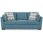 Signature Design by Ashley Keerwick Teal Queen Sofa Sleeper - 94  W x 41  D x 39  H